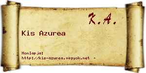 Kis Azurea névjegykártya